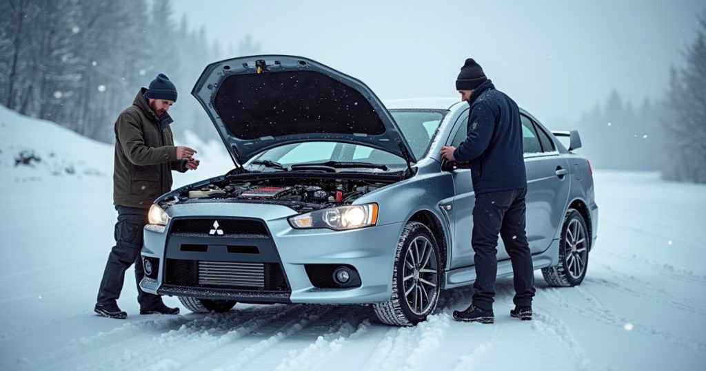 Как Mitsubishi Lancer переносит зиму: аккумулятор, печка, подвеска